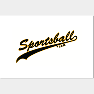 Sportsball! (Black & Yellow) Posters and Art